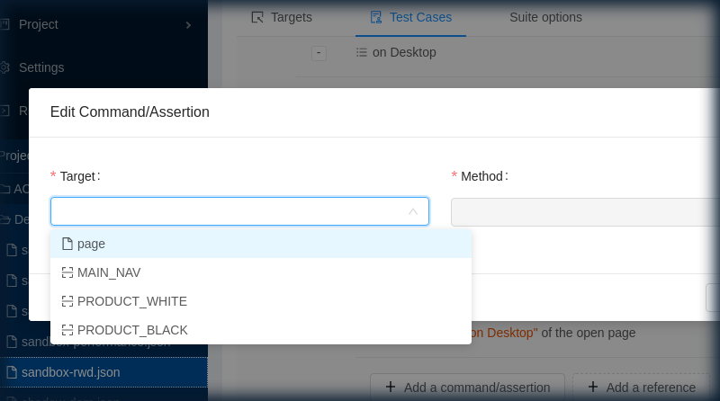 Select a target