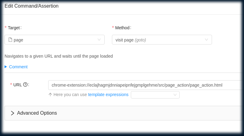 Accessing the extension in the tests